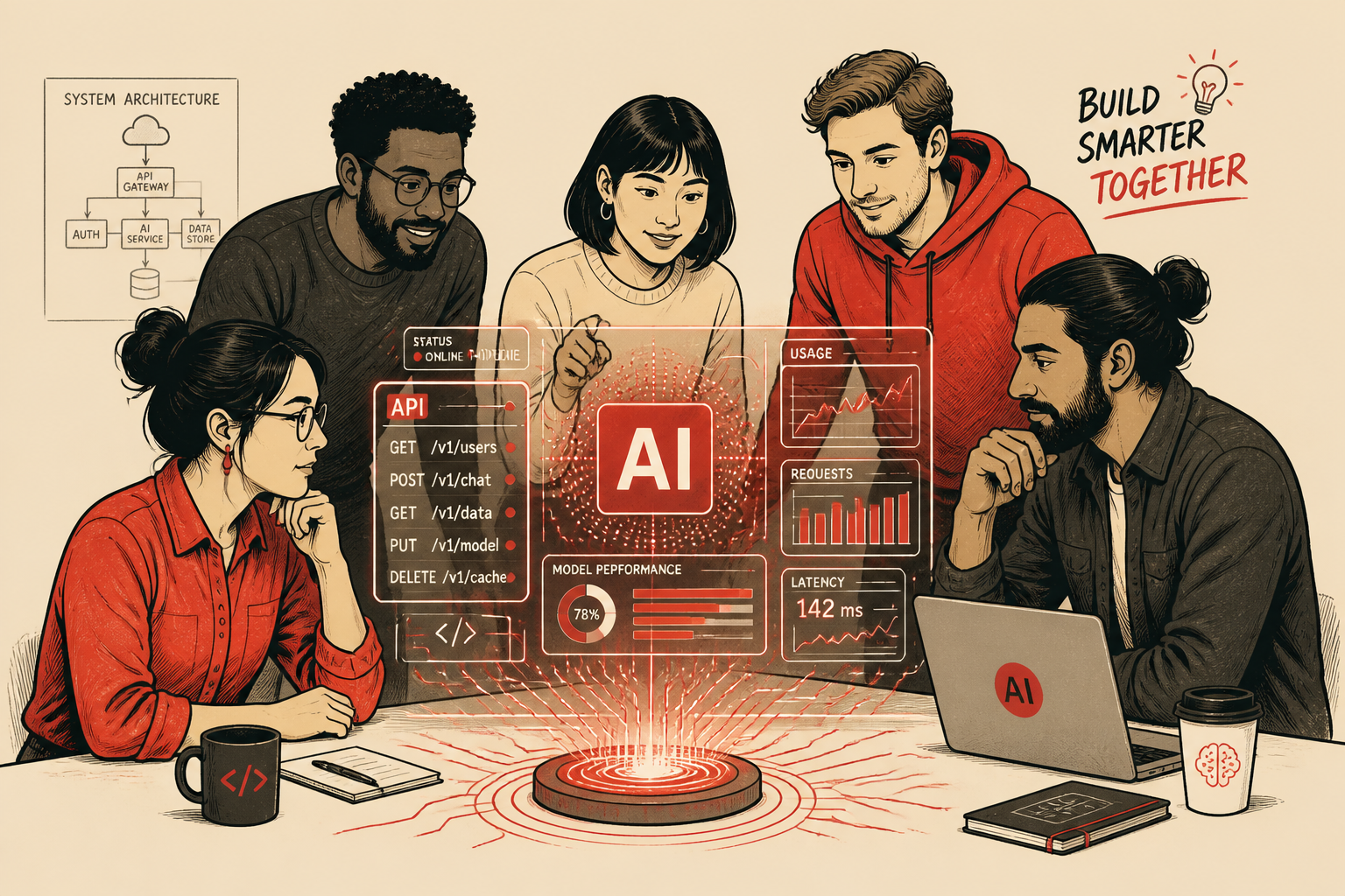 Hashtags Technology team building an AI product